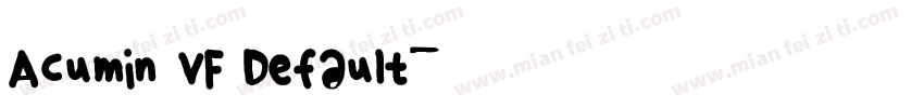 Acumin VF Default字体转换